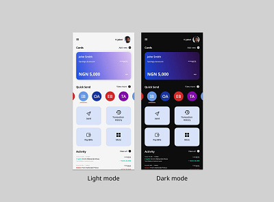 Financial Dashboard app design finance layout ui ux