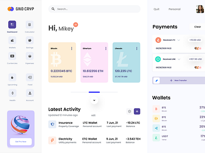 Crypto payment dashboard