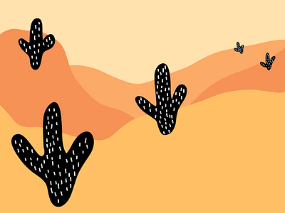 Desert desert drawing graphic design heat illustration illustrations orange procreate simple summer