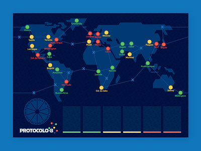Tabuleiro Protocolo 8 board continentes countries gameboard graphicdesign map world