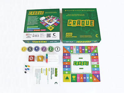 Craque boardgame board board game game game design icons logo packaging player player card quiz soccer stadium token