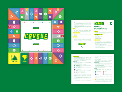 Craque boardgame board board game boardgame game game design manual manual illustration playey quiz soccer stadium team