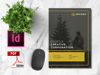 Invork - Creative Business Template a4 abstract agency background brochure business catalog clean company company profile corporate cover creative design digital agency layout magazine marketing presentation template
