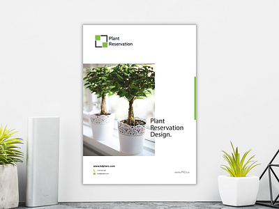 Plant Reservation Flyer Concept abstract annual background brochure business catalog cover creative design flyer layout leaflet magazine marketing modern poster presentation report template vector