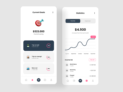 Another Screen Finance Management Apps - UI Design