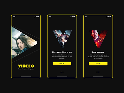 Videeo app cinema movies app onboarding