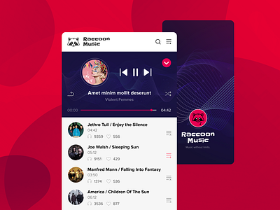 Raccoon Music artist music app player sound