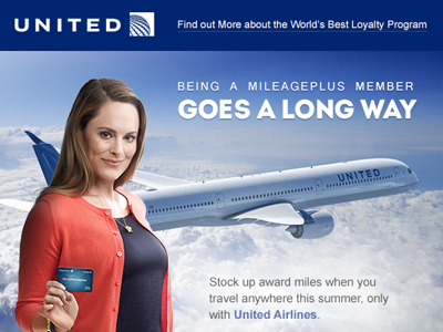 United Airlines airlines e mail marketing