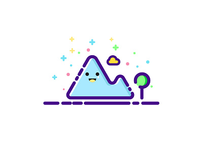 Lonely mountain app art design icon illustrator logo ui web website