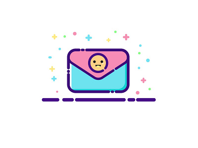 The Lonely Little Envelope app art design icon illustration ui web