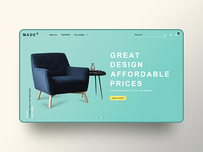 Furniture web design design ui web