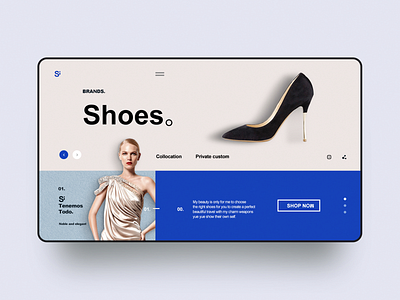 Shoe web Design design ui web