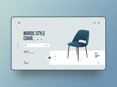 Chair Web Design design ui web