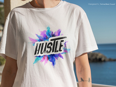 Hustle T-Shirt Design brand branding design hustle logo photoshop tshirt