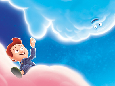 Clouds childrens book illustration