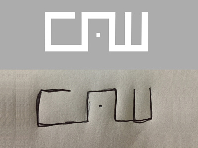 CAW logo graphics design illustration logo