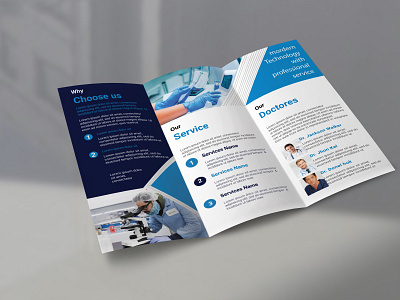 Medical Trifold Brochure design illustration