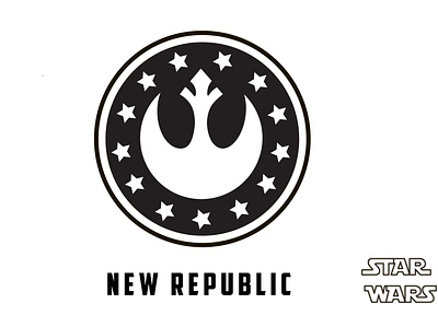 NEW REPUBLIC LOGO adobe adobeillustrator branding comics creator design designer dribble graphicdesign logodesign logos star starwars