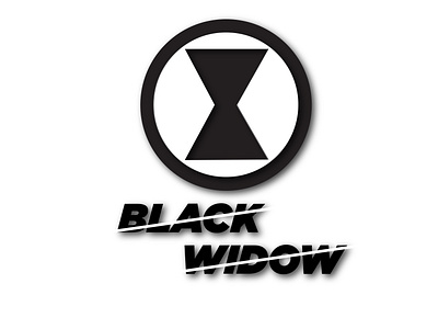 black widow superhero logo