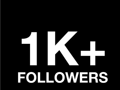 1K+ followers on instagram