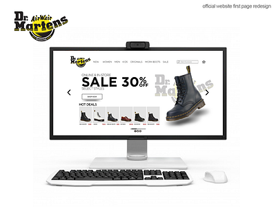 Redesign - First page (Dr. Martens) design minimal ui ux web website