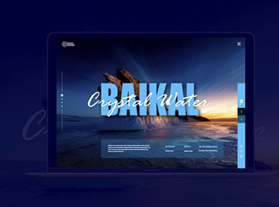 website about tourism to lake Baikal branding design illustration ui ux vector website