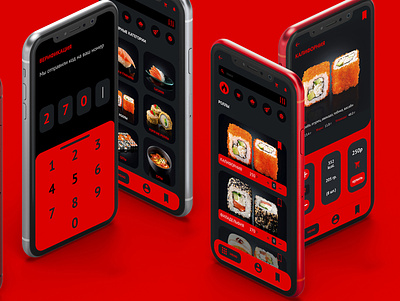apps for ordering Japanese food app art design graphic design illustration minimal ui ux vector web