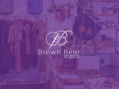 brown bear boutique logo design