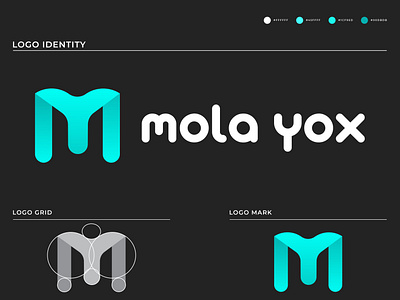 mola yox brand identity design - m letter logo - logo identity