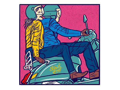 First upload work ! motorcycle popart ride romance scooter vespa vintage