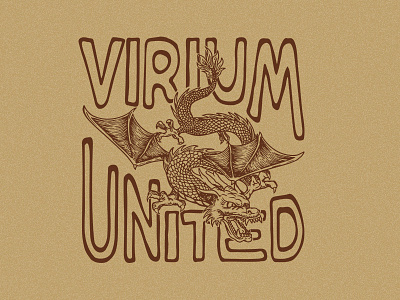 virium united dragon snake tshirt typography