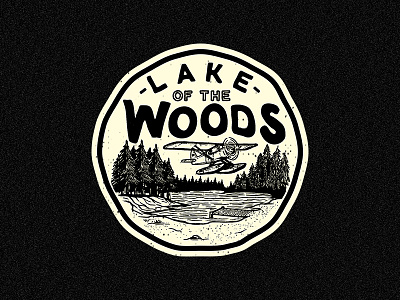 Lake of the woods adventure folk hanmade lake typography vintage