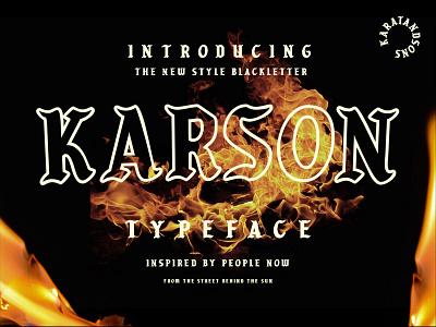 Karson Blackletter black blackletter design font fontdesign fontlab gothic handmade hype pablo street urban