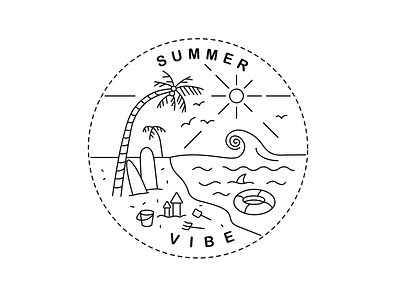 SUMMER VIBE branding graphic design illustration logo