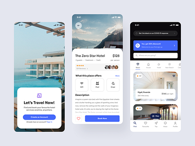 Hotel Booking - Mobile App android app app design booking app design hotel hotel booking ios mobile mobile app onboarding product shot travel ui ux