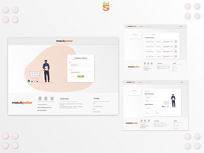 Masukpasar Dashboard flat illustration ui ux web