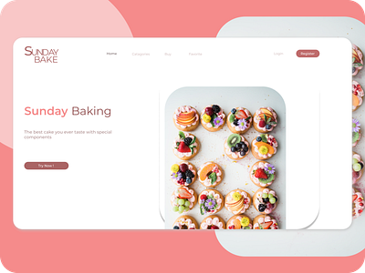 sundaybake design flat minimal ui web