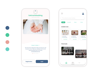 Color Pallete learning -> weddingApps app design flat ui