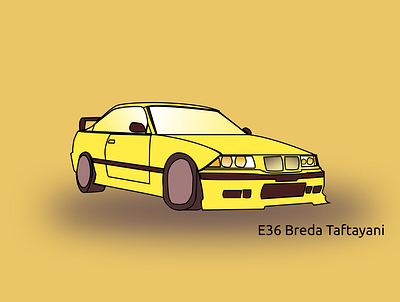 inspiration from bmw e36 design icon illustration