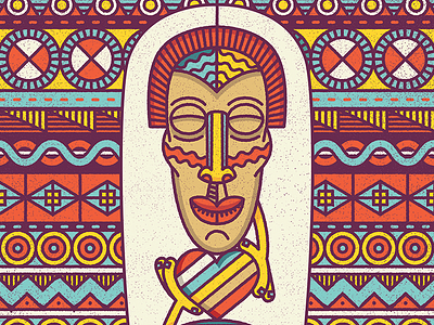 One Love Africa africa african mask design digital gay gay rights illustration mask monoline pattern