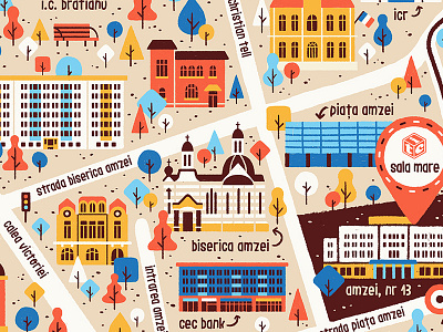 Amzei Map by Paula Rusu on Dribbble