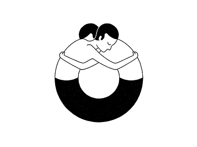 Compassion character compassion concept hug illustration love minimalism