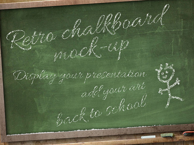 Retro ChalkBoard beautiful board chalkboard design display mock up perfect photoshop mockup retro school smart obiect