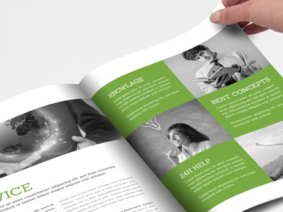 New flat and green Brochure Template annual report branding brochure business brochure design financial icons modern newsletter print template typography
