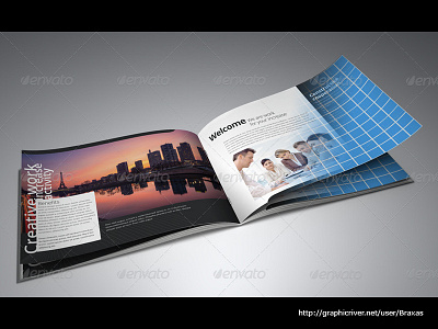 Horizontal Brochure Mock-Up brochure mockup catalog mockup design mock up mockup mockup template photo realistic photorealistic mockup photoshop mockup