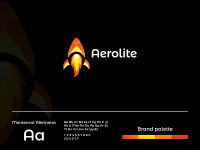 Aerolite arolite logo axis business logo circle creative flat logo design logo designer minimal modern design rocketship logo simple