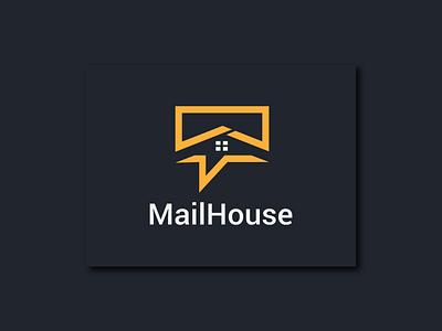 Mailhouse abstract app brand identity creative flat graphicsdesign home house logo icon logo logo design logo designer mail minimal modern professional sms logo technology logo typhography vector