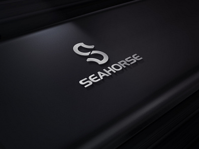 seahorse letter s-minimal-flat- logo design