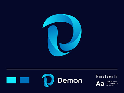 Letter d logo demon