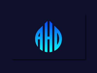 Water Logo AHD ahd brand identity branding gradient graphic design logo ui water